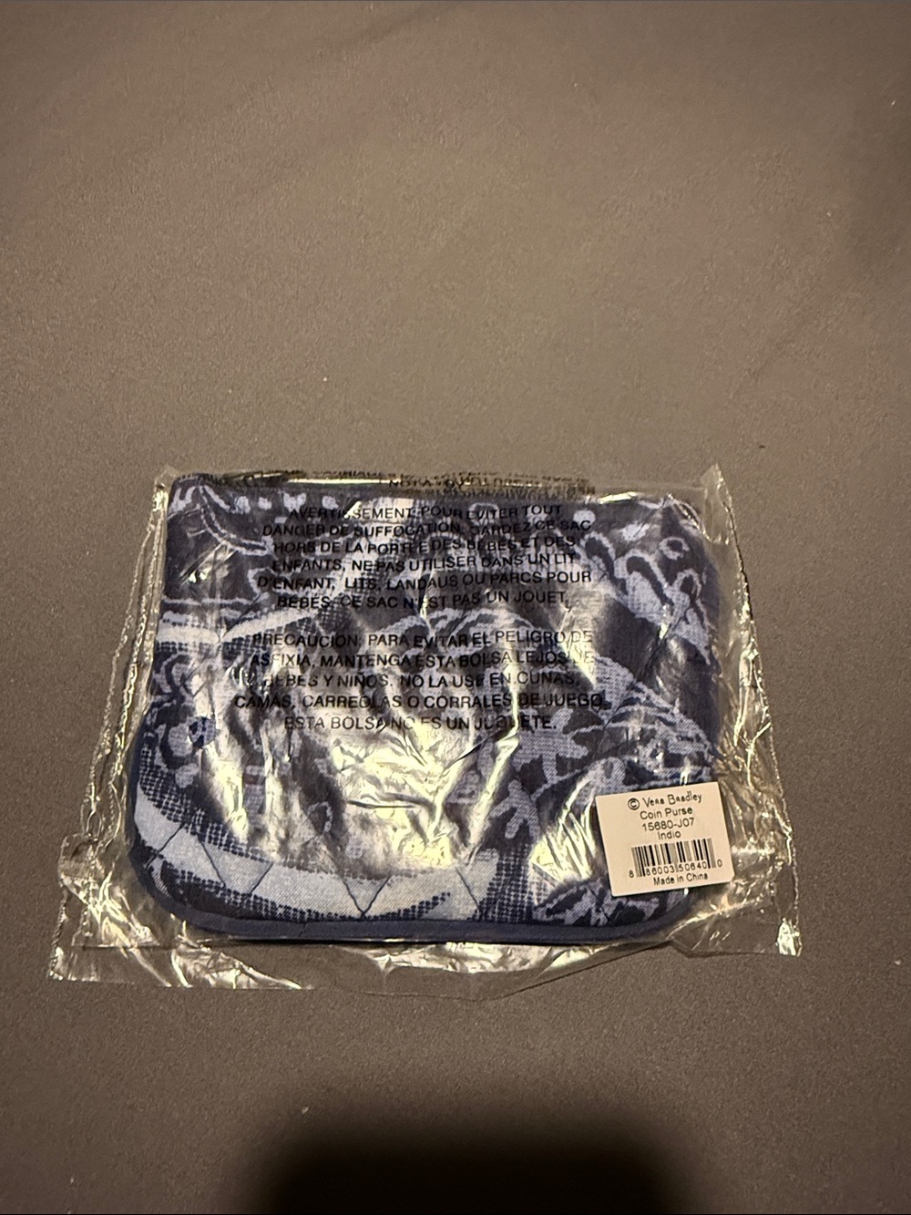 Vera Bradley Indigo Coin Pouch